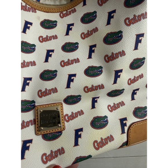 University of Florida Gators Dooney Bourke Pebble Grain Leather Tote Purse White - Picture 3 of 11